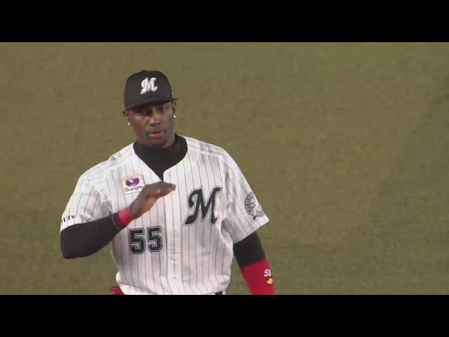 【6回表】地面スレスレ!! マリーンズ・エチェバリア 横っ飛びでナイスキャッチ!! 2022年6月8日 千葉ロッテマリーンズ 対 中日ドラゴンズ
