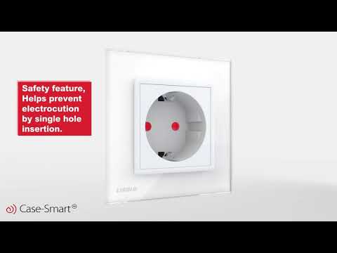 Priza simpla Livolo cu rama din sticla #CaseSmart