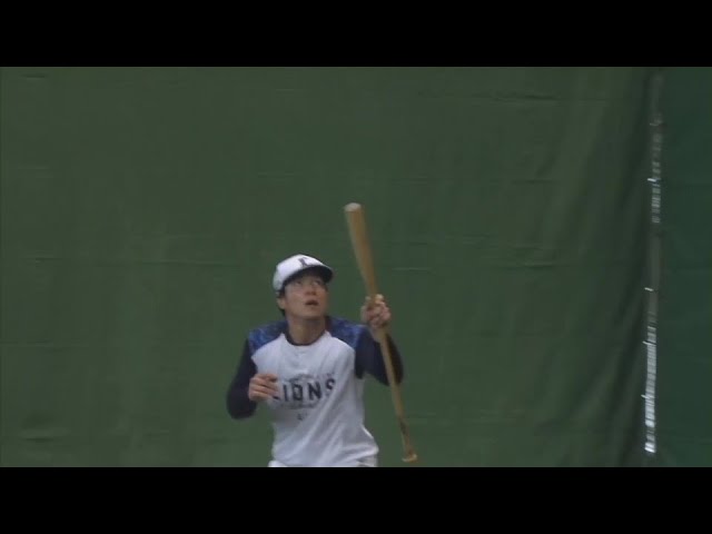 【春季キャンプ】ライオンズ・山野辺翔 前日のモンテルに続いて、バットを使った守備練習!!  2024年2月22日 埼玉西武ライオンズ