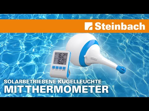 Solarbetriebene Kugelleuchte mit digitalem Funkthermometer