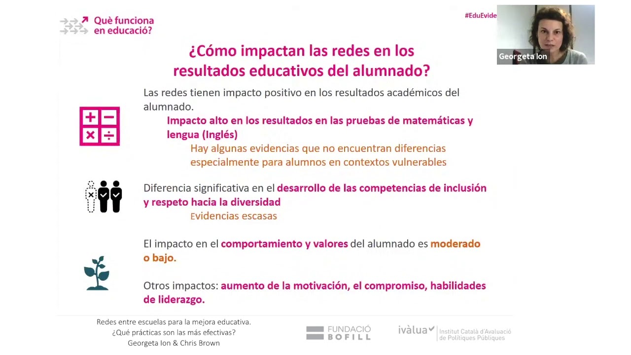 Xarxes escolars: com impacten en l'alumnat i com són les més efectives? - Georgeta Ion