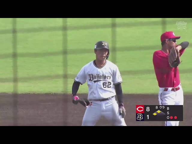 【ファーム】バファローズ・堀柊那 上手くライト前へ運ぶタイムリーヒットで1点を返す!! 2025年6月22日 オリックス・バファローズ 対 広島東洋カープ
