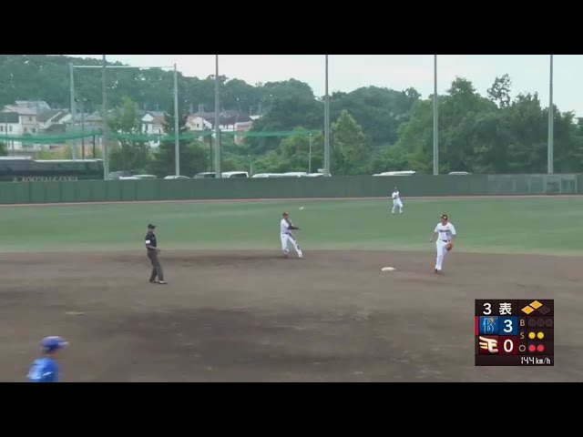 【ファーム】イーグルス・入江大樹 ヒット性の当たりを横っ飛びで捕球しアウトにする!! 2022年6月26日 東北楽天ゴールデンイーグルス 対 横浜DeNAベイスターズ