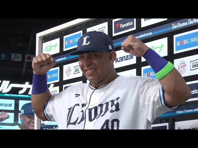 ライオンズ・セデーニョ選手ヒーローインタビュー 6月3日 埼玉西武ライオンズ 対 東京ヤクルトスワローズ