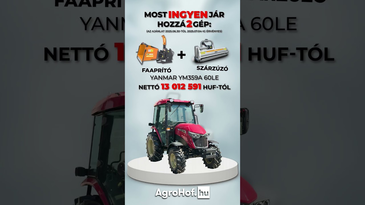 Dárkový drtič + drtič větví / Traktor Yanmar, 26 k, s převráceným rámem, japonský malotraktor / SA426V-R