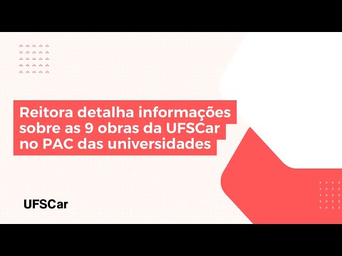 No dia 19 de junho, a UFSCar recebeu ofício do Ministério da Educação (MEC) detalhando os investimentos destinados à Universidade, em um total de R$ 46.208.532,00. Foram contempladas nove obras, nos campi São Carlos, Sorocaba e Lagoa do Sino.