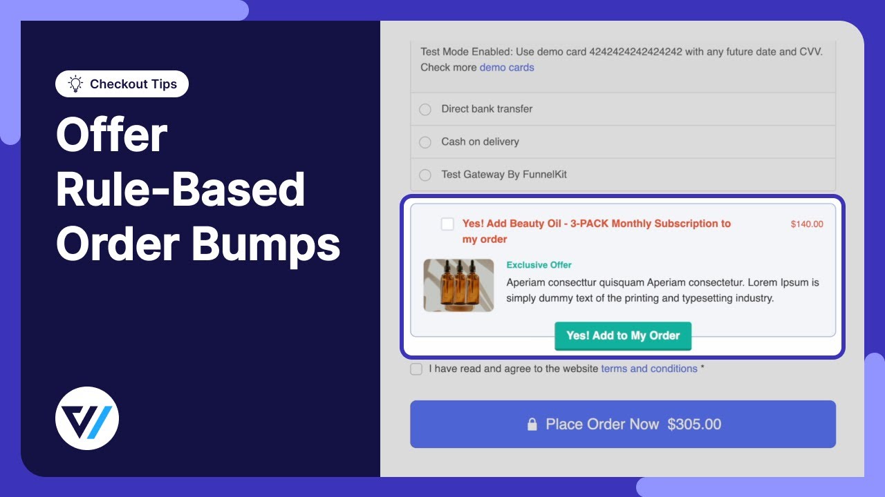 Rules to Trigger the Order Bump