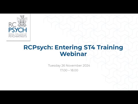 Entering ST4 training 2024 webinar - November 2024